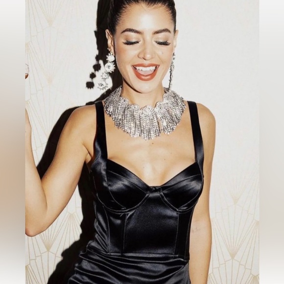 Zara SATIN EFFECT CORSET DRESS - Picture 8 of 16